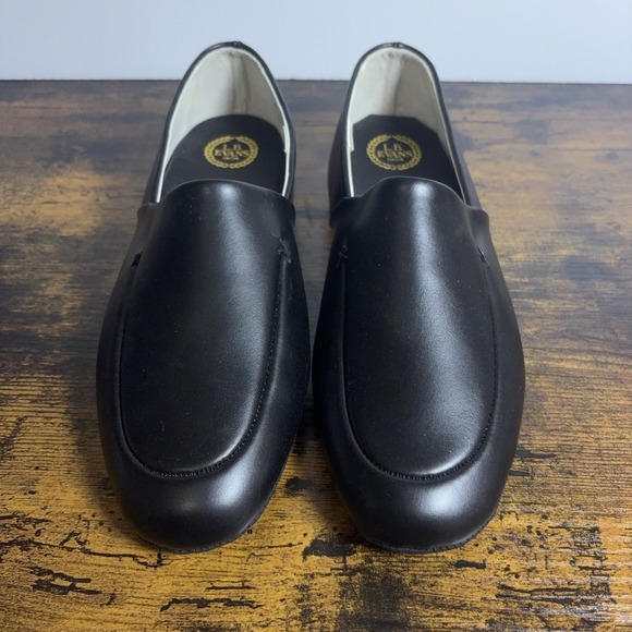 L.B. Evans Duke Opera‎ Shoes Mens 10.5M Black Leather Slippers Loafers Comfort main image 6